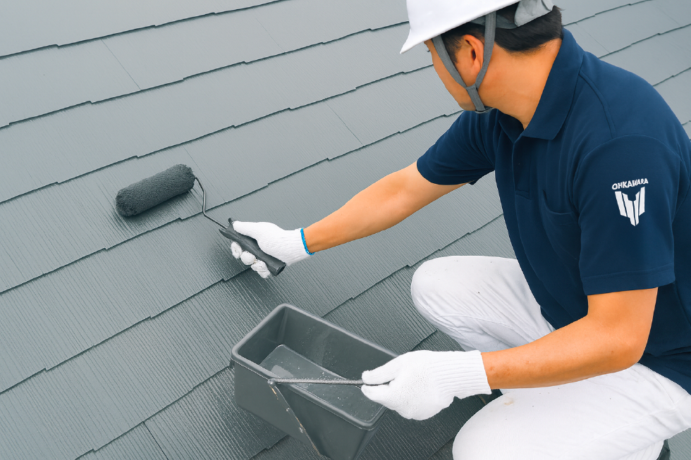 塗装工事の様子