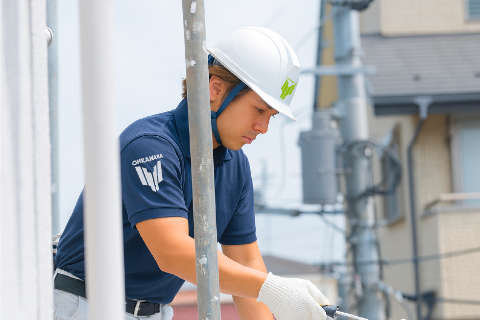 塗装工事の様子